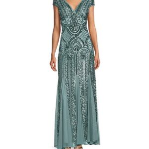 NWT Sequin dress sage green size 12